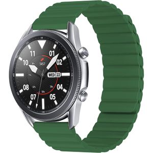 Strap-it Samsung Galaxy Watch 3 45mm magnetisch siliconen bandje (groen)