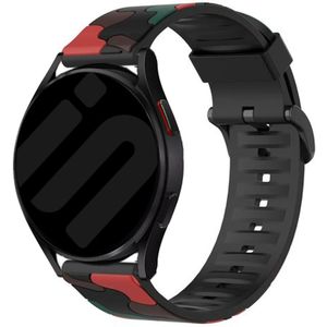 Strap-it Samsung Galaxy Watch 6 Classic 43mm camouflage band (rood)