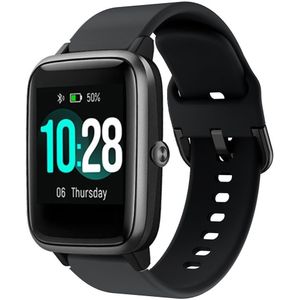 STRAP-IT - Siliconen Band - Zwart - Geschikt voor ID205L Smartwatch