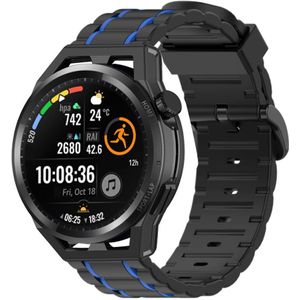 Strap-it Huawei Watch GT sport gesp band (zwart/blauw)