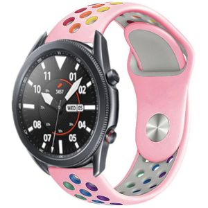 Strap-it Samsung Galaxy Watch 3 sport band 45mm (roze/kleurrijk)
