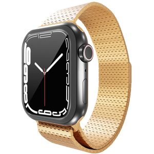 Strap-it Apple Watch luxe metalen mesh bandje (rosé goud)
