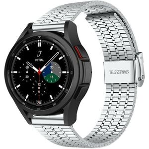 Strap-it Samsung Galaxy Watch 4 Classic 42mm roestvrij stalen band (zilver)