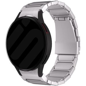Strap-it Samsung Galaxy Watch 6 Classic 47mm 'One push' luxe titanium band (zilver)