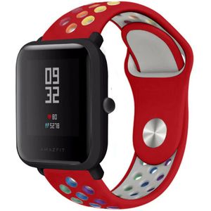 Strap-it Xiaomi Amazfit Bip sport band (kleurrijk rood)