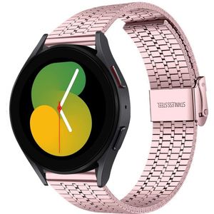 Strap-it Samsung Galaxy Watch 5 - 40mm roestvrij stalen band (rosé pink)