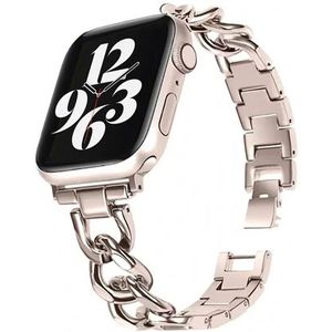 Strap-it Apple Watch steel chain band (sterrenlicht)