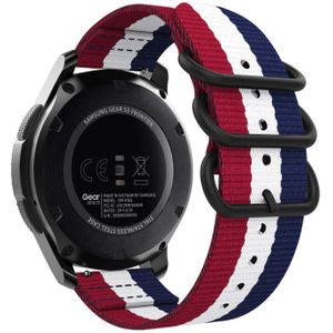 Strap-it Samsung Galaxy Watch 4 Classic 46mm nylon gesp band (3-kleurig)
