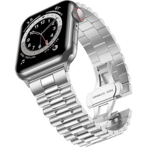 Strap-it Apple Watch Ultra Presidential stalen band (zilver)
