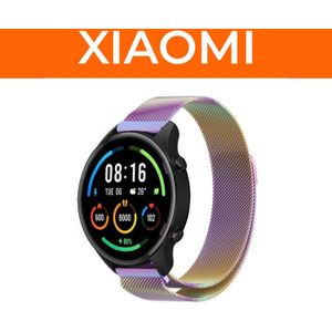 Strap-it Milanese band voor Xiaomi smartwatches (regenboog)