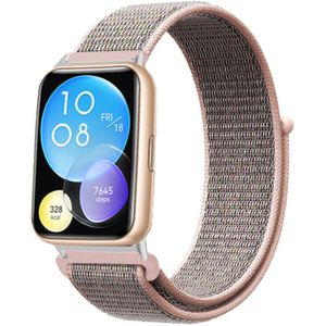 Strap-it Huawei Watch Fit 2 nylon bandje (pink sand)