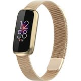 Strap-it Fitbit Luxe Milanese band (champagne goud)