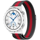 Strap-it Huawei Watch GT 3 Pro 43mm Milanese band (zwart/rood)