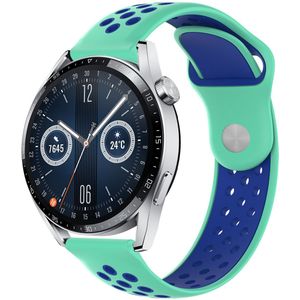 Strap-it Huawei Watch GT 3 46mm sport band (aqua/blauw)