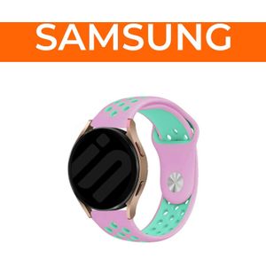 Strap-it Sport band (roze/aqua) voor Samsung smartwatches