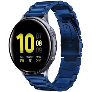 Strap-it Samsung Galaxy Watch Active stalen band (blauw)