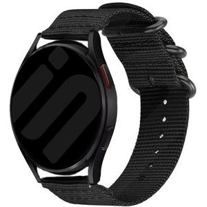 Strap-it Samsung Galaxy Watch 6 Classic 47mm nylon gesp band (zwart)