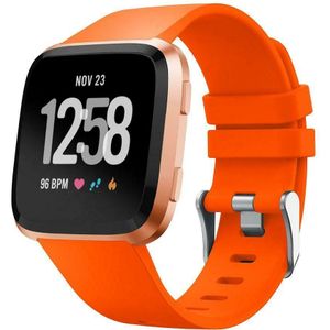Strap-it Fitbit Versa silicone band (oranje)
