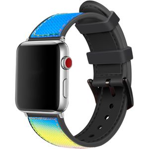 Strap-it Apple Watch 8 nylon hybrid bandje (kleurrijk)