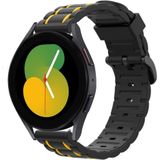 Strap-it Samsung Galaxy Watch 5 - 40mm sport gesp band (zwart/geel)