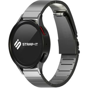 Strap-it Samsung Galaxy Watch 46mm luxe titanium bandje (grafiet)