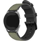 Strap-it Samsung Galaxy Watch 42mm nylon hybrid bandje (groen)