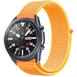 Strap-it Samsung Galaxy Watch 3 - 45mm nylon band (oranje-geel)