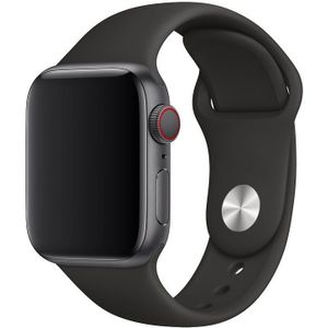 Strap-it Apple Watch SE silicone band (zwart)