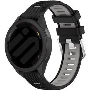 Strap-it Garmin Forerunner 265 sport gesp bandje (zwart/grijs)