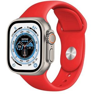 Strap-it Apple Watch Ultra silicone band (rood)