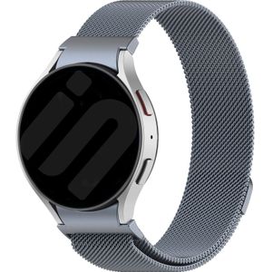 Strap-it Samsung Galaxy Watch 4 44mm 'One push' Milanese band (grijs)