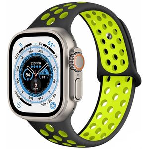 Strap-it Apple Watch Ultra sport+ band (zwart/geel)