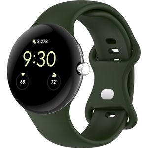 Strap-it Google Pixel Watch 1/2 Classic siliconen bandje (donkergroen)