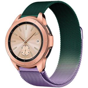 Strap-it Samsung Galaxy Watch Milanese band 42mm (paars/groen)