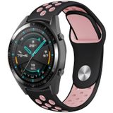 Strap-it Huawei Watch GT sport band (zwart roze)