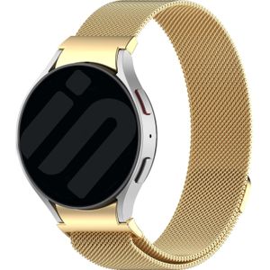 Strap-it Samsung Galaxy Watch 4 40mm 'One push' Milanese band (goud)
