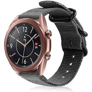 Strap-it Samsung Galaxy Watch 3 - 41mm nylon gesp band (zwart)