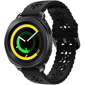 Strap-it Samsung Gear Sport siliconen bandje met patroon (zwart)