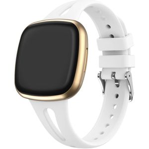 Strap-it Fitbit Versa 3 luxe siliconen bandje (wit)