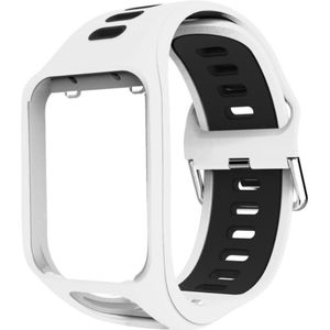 Strap-it TomTom Runner 2 sport gesp bandje (wit/zwart)