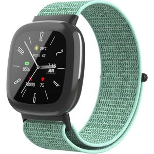 Strap-it Fitbit nylon bandje (mint groen)