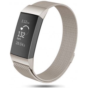 Strap-it Fitbit Charge 4 Milanese band (sterrenlicht)