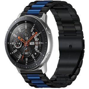 Strap-it Samsung Galaxy Watch 46mm stalen band (zwart/blauw)