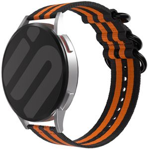 Strap-it Polar Pacer nylon gesp band (zwart/oranje)