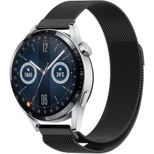 Strap-it Huawei Watch GT 3 46mm Milanese band (zwart)