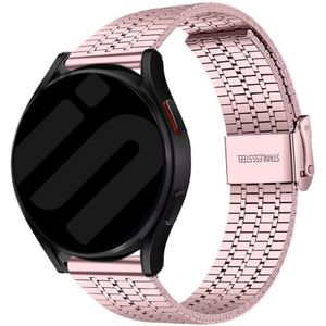 Strap-it Samsung Galaxy Watch 6 - 44mm roestvrij stalen band (rosé pink)