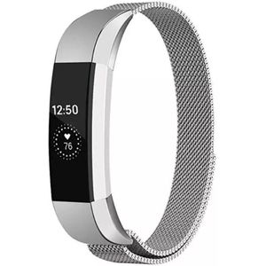 Strap-it Fitbit Alta / Alta HR Milanese band (zilver)