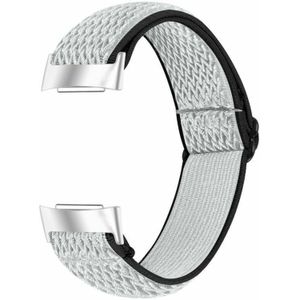 Strap-it Fitbit Charge 4 elastisch bandje (zwart/wit)