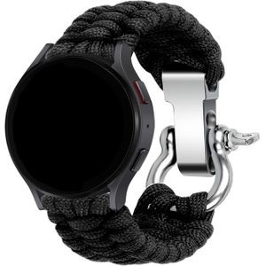 Strap-it Samsung Galaxy Watch 6 Classic 43mm nylon rope bandje (zwart)