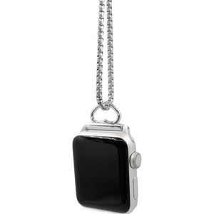 Strap-it Apple Watch ketting met hartje (zilver)